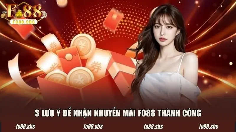 3 lưu ý không thể bỏ qua để nhận khuyến mãi FO88 thành công