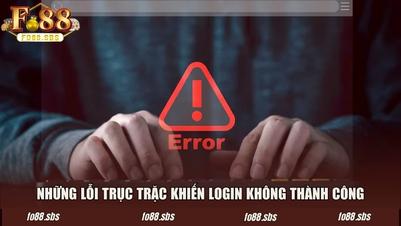 Những lỗi trục trặc khiến login không thành công