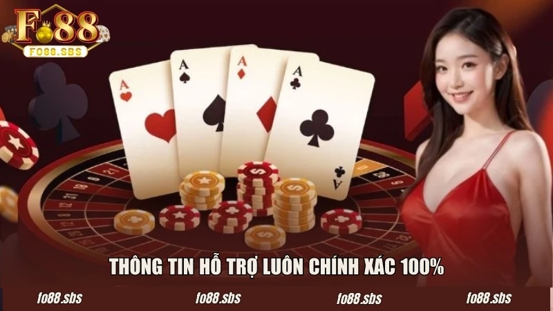 Thông tin hỗ trợ FO88 luôn chính xác 100%